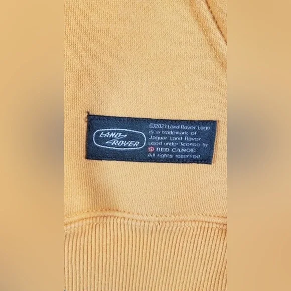 Land Rover Yellow Hoodie Sweatshirt By Red Canoe Union Jack 🇬🇧 In Size Medium - Picture 6 of 6